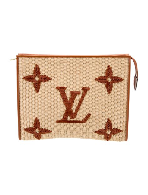 lv raffia toiletry bag|LOUIS VUITTON Raffia Monogram Giant Toiletry Pouch 26.